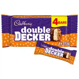 Iceland Cadbury Double Decker Chocolate Bar 4 Pack Multipack 149.2g (4 x 37.3g) offer