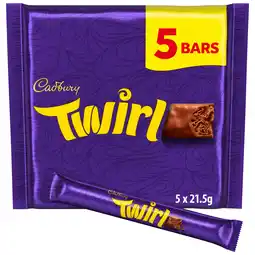Iceland Cadbury Twirl Milk Chocolate 5 Pack Multipack 107.5 g offer