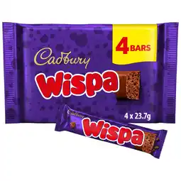 Iceland Cadbury Wispa Chocolate Bar 4 Pack Multipack 94g (4 x 23.5g) offer