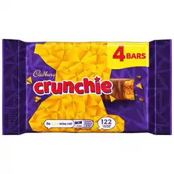 Iceland Cadbury Crunchie Chocolate Bar 4 Pack Multipack 104.4g (4 x 26.1g) offer
