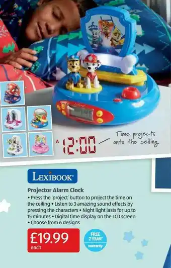 Aldi Lexibook Projector Alarm Clock offer