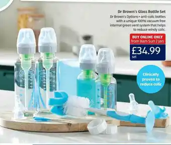 Aldi Dr Brown's Glass Bottle Set offer
