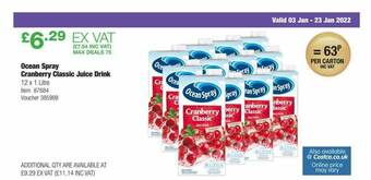 Costco Ocean Spray Cranberry Classic Juice Drink offer