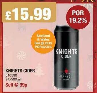 Bestway Knights Cider offer