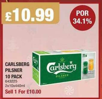 Bestway Carlsberg Pilsner 10 Pack offer