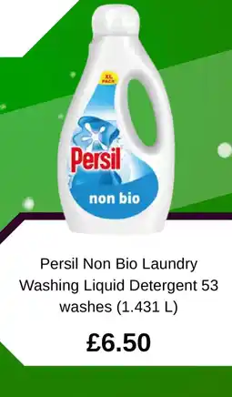 Asda Persil Non Bio Laundry Washing Liquid Detergent 53 offer