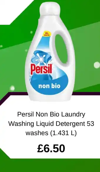 Persil Non Bio Laundry Washing Liquid Detergent 53