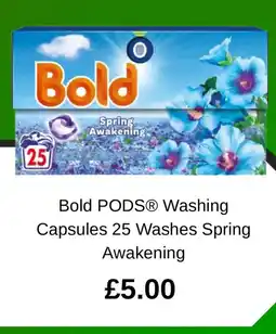 Asda Bold PODSⓇ Washing Capsules 25 Washes Spring Awakening offer