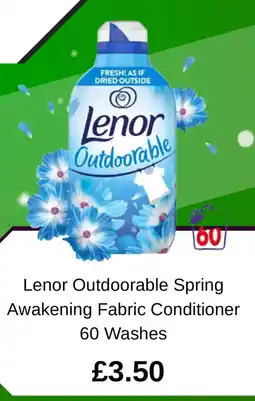Asda Lenor Outdoorable Spring Awakening Fabric Conditioner offer