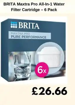 Sainsbury's BRITA Maxtra Pro All-In-1 Water Filter Cartridge - 6 Pack offer
