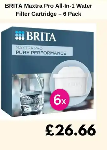 BRITA Maxtra Pro All-In-1 Water Filter Cartridge - 6 Pack