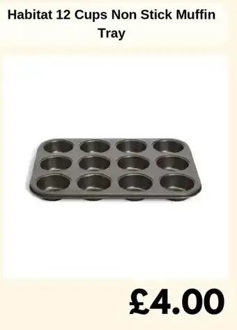 Habitat 12 Cups Non Stick Muffin Tray