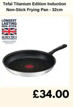 Sainsbury's Tefal Titanium Edition Induction Non-Stick Frying Pan - 32cm offer