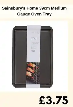 Sainsbury's Sainsbury's Home 39cm Medium Gauge Oven Tray offer