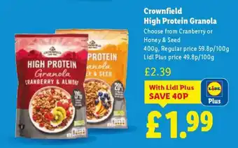 Crownfield High Protein Granola