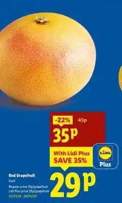 Lidl Red Grapefruit offer