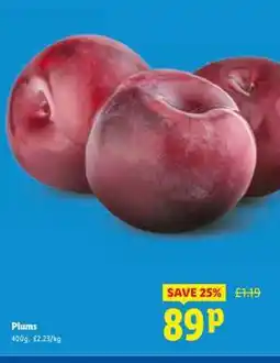 Lidl Plums offer
