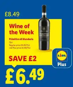 Lidl Primitivo di Manduria offer