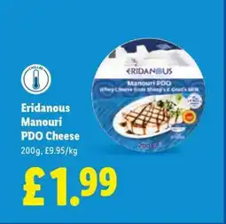 Lidl Eridanous Manouri PDO Cheese offer