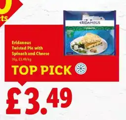 Lidl Eridanous Twisted Pie with Spinach and Cheese offer