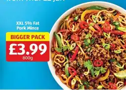 Aldi XXL 5% Fat Pork Mince offer