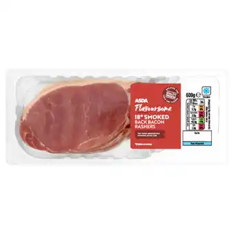 Asda ASDA Butcher's Selection 18 Smoked Back Bacon Rashers offer