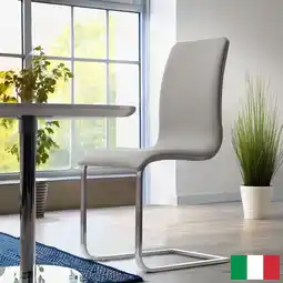 Costco Peressini Rio Light Grey Faux Leather Dining Chair, 2 Pack offer