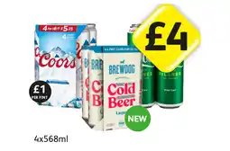 Londis Coors, Brewdog Cold Brew, Carlsberg offer