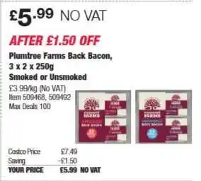 Plumtree Farms Back Bacon
