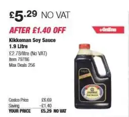Costco Kikkoman Soy Sauce 1.9 Litre offer