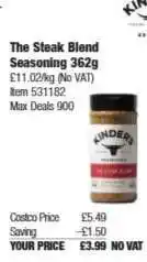 Costco The Steak Blend Seasoning 362g offer