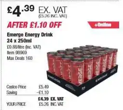 Costco Emerge Energy Drink offer