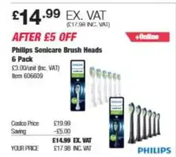Costco Philips Sonicare Brush Heads 6 Pack offer