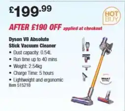 Costco Dyson V8 Absolute Stick Vacuum Cleaner offer