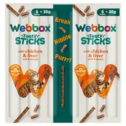 Iceland Webbox Tasty Sticks with Chicken & Liver 6 Semi-Moist Tasty Treats 30g offer