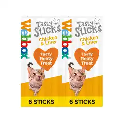 Iceland Webbox Tasty Sticks with Chicken & Liver 6 Semi-Moist Tasty Treats 30g offer