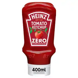 Iceland Heinz Tomato Ketchup Zero Added Sugar & Salt 400ml offer