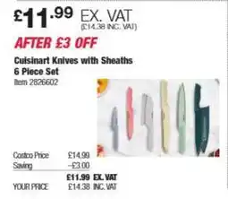 Costco Cuisinart Knives with Sheaths 6 Piece Set offer
