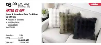 House & Home Luxe Faux Fur Pillow