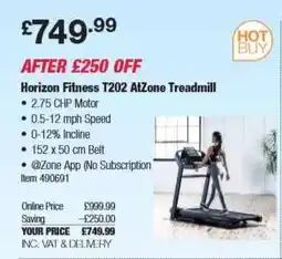 Costco Horizon Fitness T202 AtZone Treadmill offer