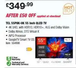 Costco TCL 55P8K-UK 55 Inch QLED TV offer