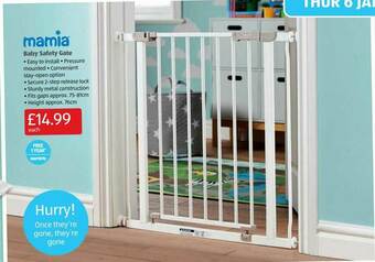 Aldi Mamia Baby Safety Gate offer
