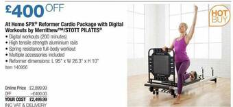 Costco At Home Spx Reformer Cardio Package With Digital Workouts By Merrithew Stott Pilates offer