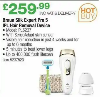 Costco Braun Silk Expert Pro 5 Ipl Hair Removal Device offer