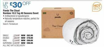 Costco Panda The Cloud Bamboo 10.5 Tog All Seasons Duvet offer