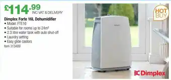 Costco Dimplex Forte 16l Dehumidifier offer