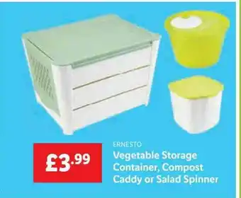 Lidl Ernesto Vegetable Storage Container Compost Caddy Or Salad Spinner offer
