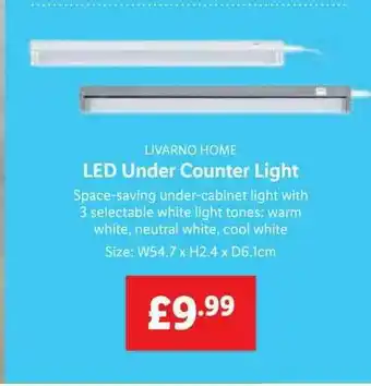 Lidl Led Under Counter Light Livarno Home offer