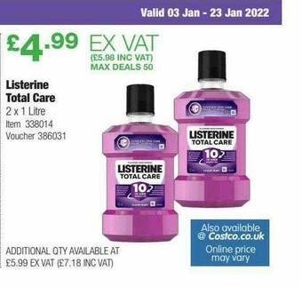 Costco Listerine Total Care offer