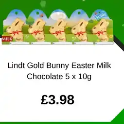 Asda Lindt Gold Bunny Easter Milk Chocolate offer